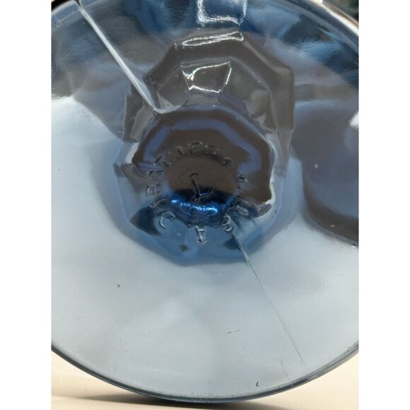 Pair Of Vintage Libbey Duratuff 6.75" Blue Gibraltar Goblet Water Iced Tea Glass - Picture 5 of 5